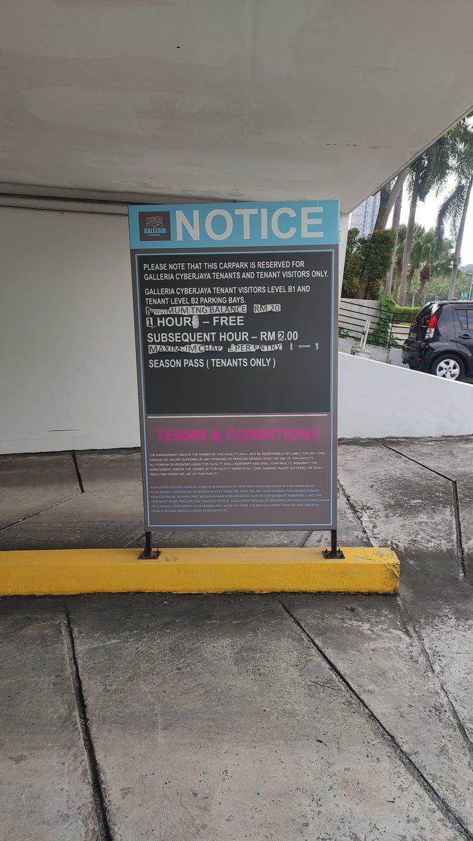 Kepada pelawat yang datang ke Cyberjaya hari ni..kalau boleh parking la di tempat yang betul, saya suggest Galleria Cyberjaya..sejam pertama free je

#HKHM2024
<a href="/Twt_Cyberjaya/">Cyberjaya Info</a>