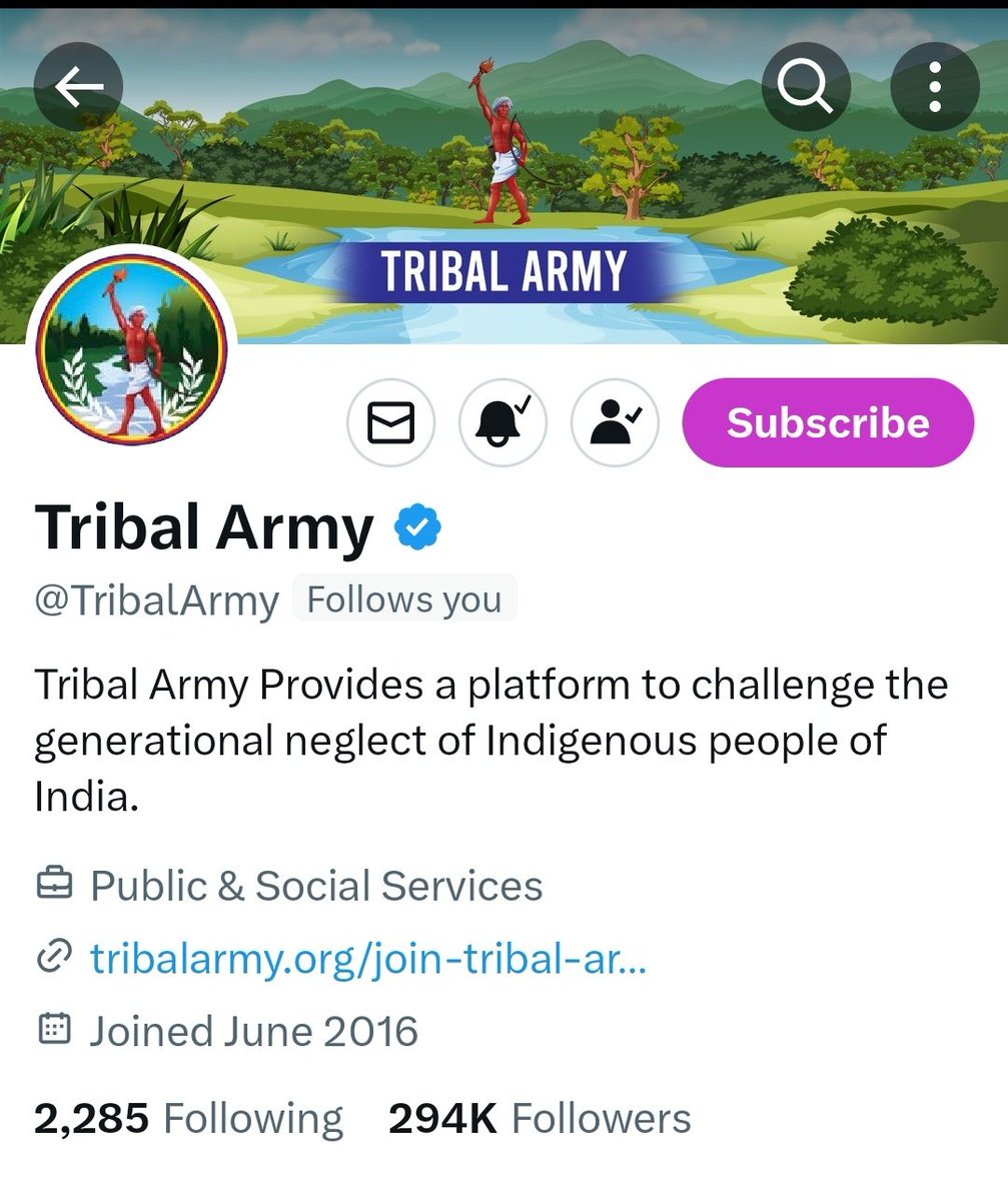 Get_acknowledge's tweet photo. Thank You Tribal Army For follow back, Let's Stay Together for Better Future and Voice of People ✅✅.
@TribalArmy https://t.co/pwUrKJMW1j