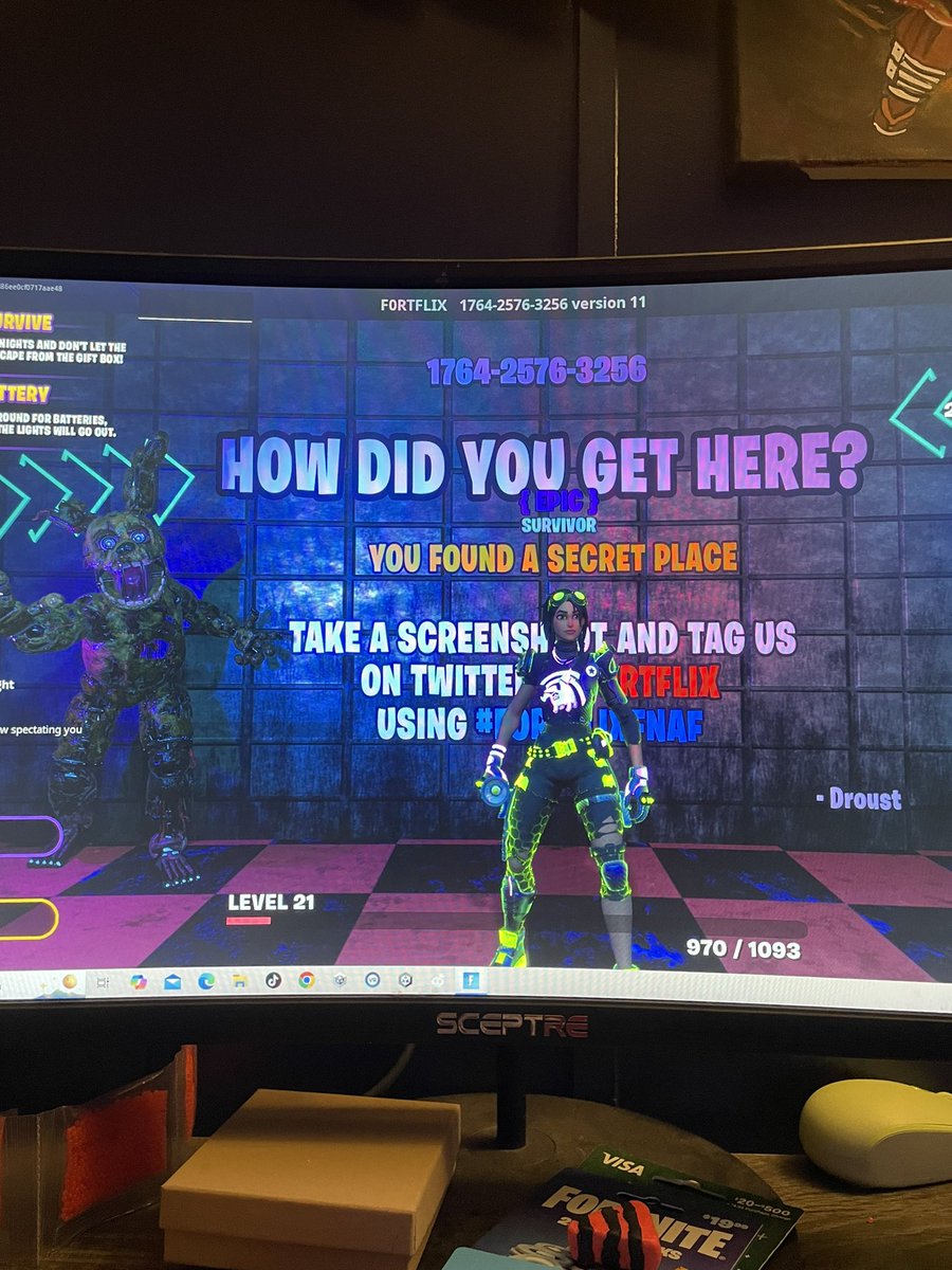 shadow_unitydev's tweet image. Found the secret @_FortFlix #fortflixfnaf