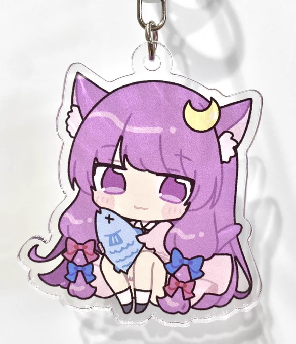 夏コミで頒布する猫パチュリーアクリルキーホルダーが届きました #東方Project 