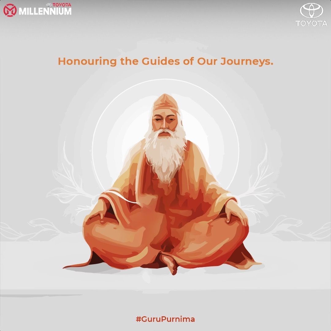 officialmillen3's tweet photo. This Guru Purnima, we honour the mentors who guide us through every twist and turn. Just like a guru, Toyota leads the way. 🙏🚗 

#GuruPurnima #ToyotaGuides #MillenniumToyota #ToyotaIndia #TopicalSpot https://t.co/9t8g9zVwMp