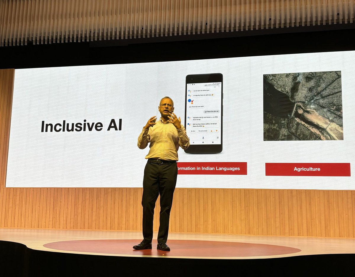 In his talk on transformative power of AI &amp; open challenges, Dr Manish Gupta, Director, Research, Google spoke o the need to build inclusive AI to impact millions - whether it’s building models for different languages, analyzing satellite imagery in agriculture or LLM efficiency