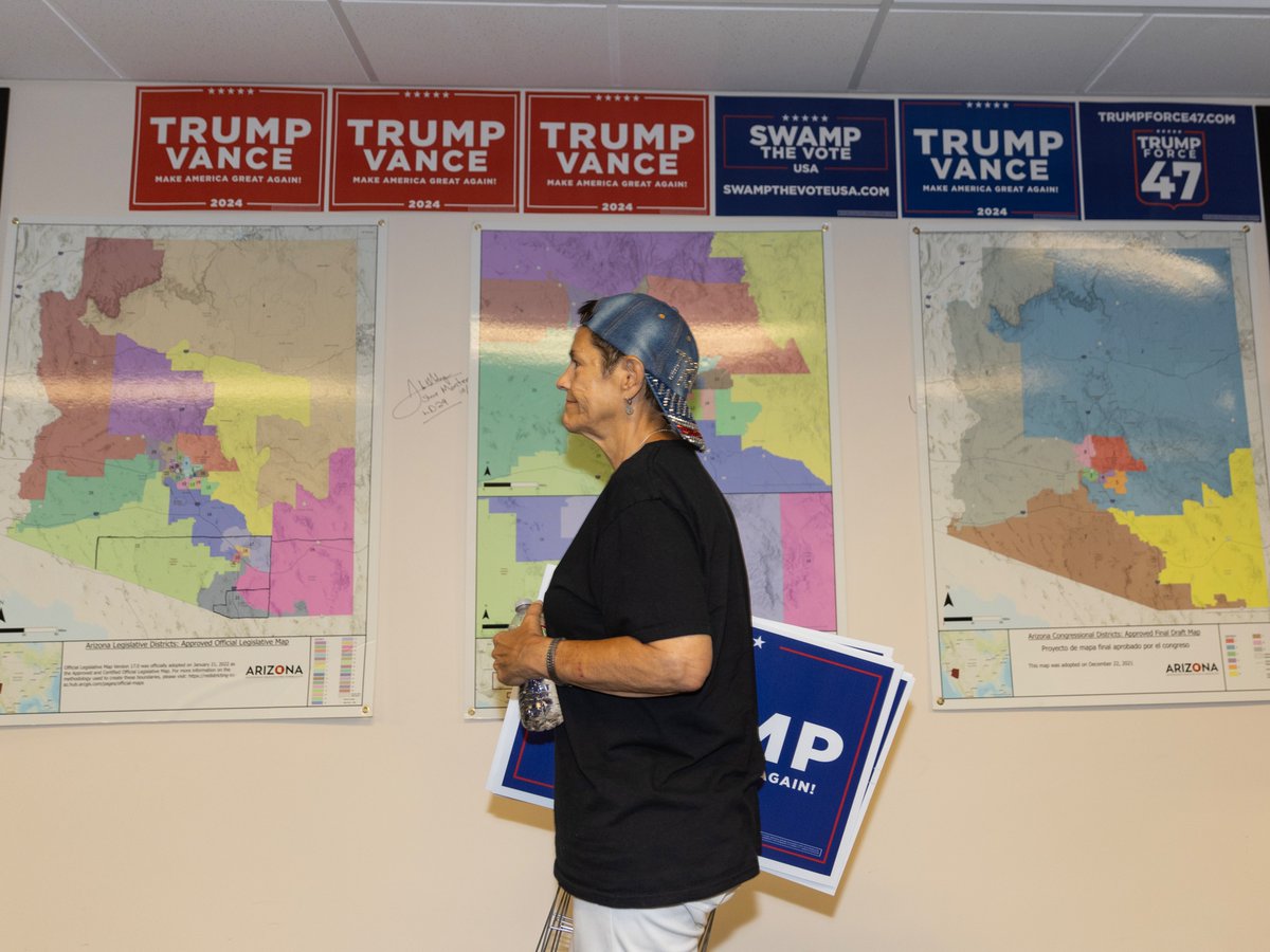 Trump supporters gather to watch Republican presidential nominee Donald Trump deliver his Republican National Convention speech on July 18, 2024 in Phoenix. 

For <a href="/azcentral/">azcentral</a>