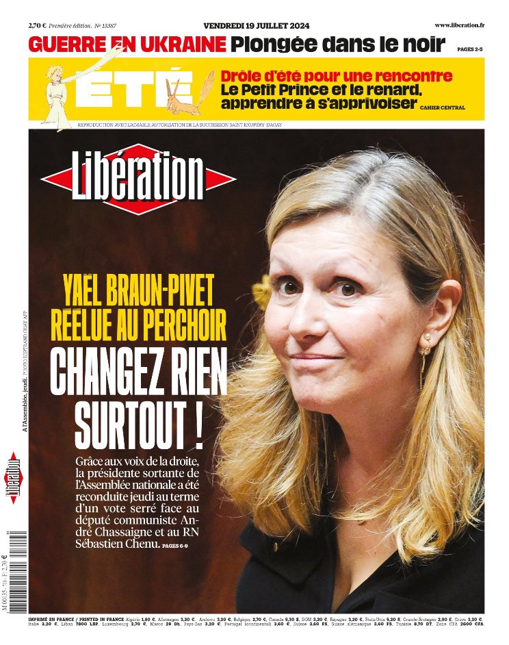 Une impression de décalage dans ce vote par rapport à notre réalité électorale de terrain. Triste bilan. 
Promesse de nouvelle Présidente AN de prendre en compte la situation !?Quelques sérieux doutes . 
Juste un bon point : elle a gagné ET a salué chacun des candidats battus.
