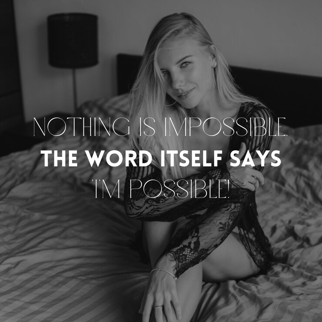 Luminaramgmt's tweet photo. Nothing is impossible. The word itself says 'I'm possible! ❤️

#contentcreator #management #modeling #modelmanagement https://t.co/V8T2UJqsHZ