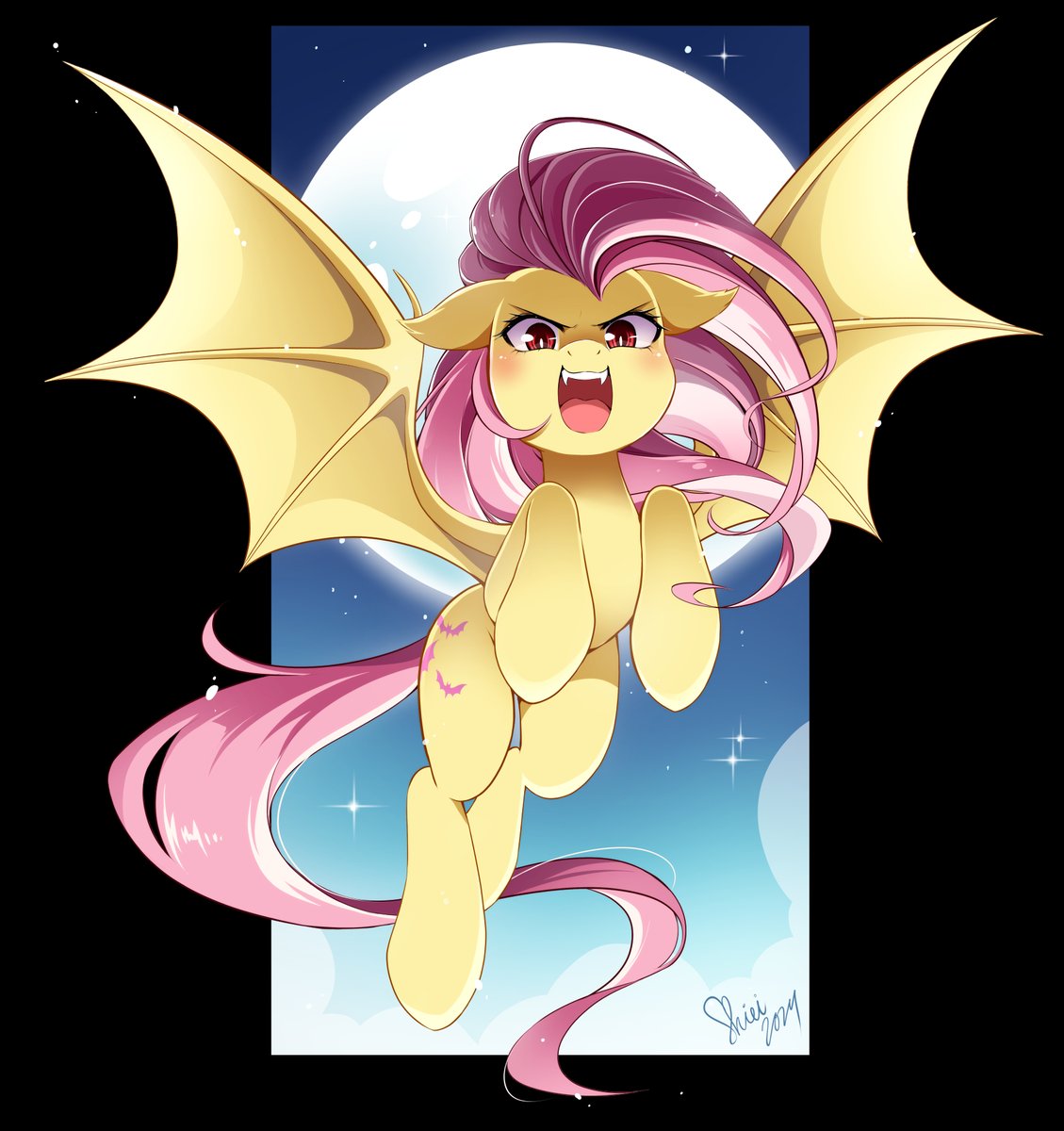 Myufish's tweet photo. Flutterbat ! such a cool design that we wish we could've seen more :)
Commission for: @pegastine https://t.co/m6WwEaunXC