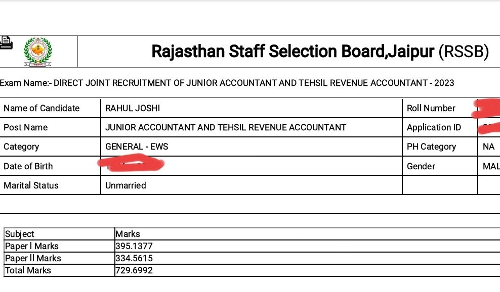 gmail851's tweet photo. @alokrajRSSB Rahul joshi के स्कोर कार्ड को देखकर SOG जांच की मांग उठ रही है 
10TH 2005
12TH 2009
ग्रेजुएट 2020 में 
और अब तीन परीक्षा जिनका syllabus अलग अलग होते हुए भी IA 92 नंबर,JRA 729, और संगणक 77 नंबर लेकर टॉपर बने हैं जो विचार करने योग्य है इतने नंबर लाना असंभव है  inka bhi kuch kr lo🙏 https://t.co/GT8Rk6AkFW