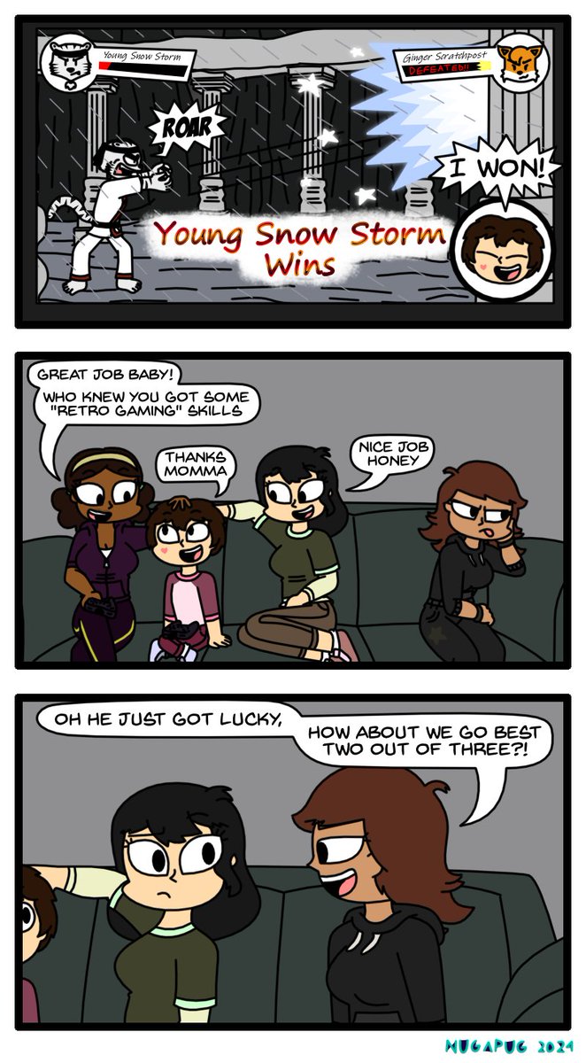 nugapug's tweet photo. Puzzled Piece Number 21 Video Game Night
#FourthlyPuzzled #PuzzledPiece #Webcomic #Webcomicartist #digitalart #DigitalArtist #Videogame https://t.co/tD8Kji7Okt