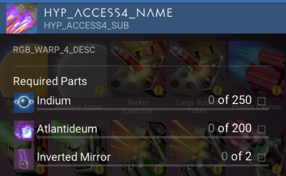 #NoMansSkySpoilers crafting requirements for the "Purple Star" HyperDrive Upgrade.