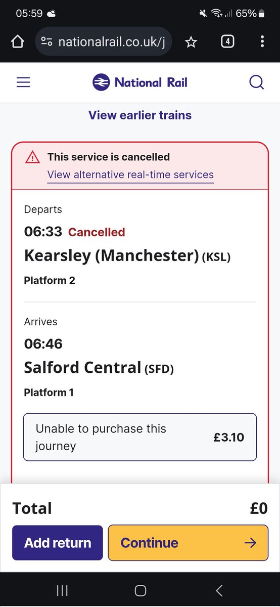 KeithAHilton's tweet image. @northernassist The best thing about this is that when you click on view alternative real-time services, the only alternative is to catch a train an hour later. I'd never have thought of that myself. #northernrail #northernupdates