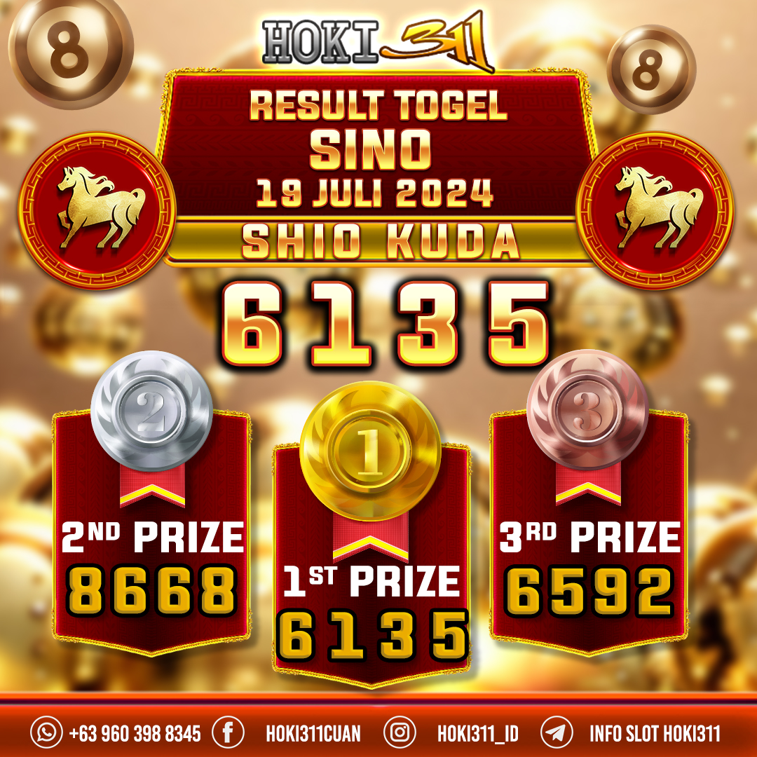 hoki311's tweet photo. SINO RESULT 19 JULI 2024 : 6135

SHIO  : NAGA 

1st Prize         : 6 1 3 5
2nd Prize        : 8 6 6 8
3rd Prize         : 6 5 9 2

Pasang angka keberuntungan anda di #HOKI311
⚠️ Link Daftar :   https://t.co/gK6zVsUVJ4 https://t.co/PcjVDd5acs