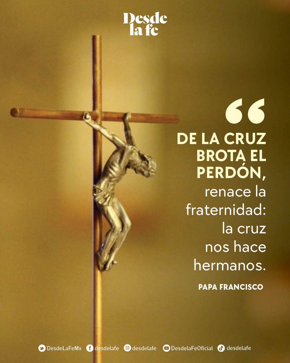 Quien tiene a Jesús en su vida, y lo ama, ve en la cruz un signo de honra. 🙏 No hay mayor honor y dignidad que saber que Jesús nos ama a tal punto que fue capaz de dar su vida por nosotros. ❤️

Conoce por qué la cruz es un signo de victoria: desdelafe.mx/noticias/igles…