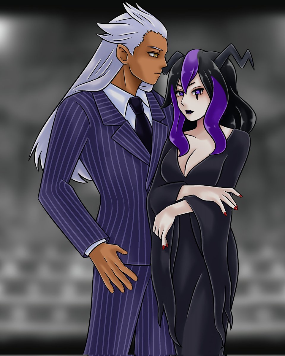 SkyMaiden16's tweet photo. Ansem and Amber as Gomez and Morticia Addams
Art trade with @koroblynx_the_13th
Thank you so much!!
#KH #KingdomHearts #KHOC #OriginalCharacter #OC #Ansember #AnsemSeekerOfDarkness #Ansem #KHAnsem #KingdomHeartsAnsem #Amber #KHAmber #KingdomHeartsAmber #ArtTrade https://t.co/OamDrgoRA6