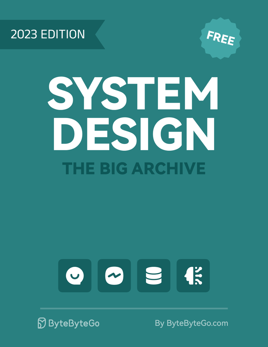 sahnlam's tweet photo. The Big Archive for System Design - 2023 Edition (PDF) is available now. And it's completely FREE.

The PDF contains 𝐚𝐥𝐥 𝐭𝐞𝐜𝐡𝐧𝐢𝐜𝐚𝐥 𝐩𝐨𝐬𝐭𝐬 published in 2023.

What’s included in the PDF?

🔹 Netflix's Tech Stack
🔹 Top 5 common ways to improve API performance
🔹 Linux boot Process Explained
🔹 CAP, BASE, SOLID, KISS, What do these acronyms mean?
🔹 Explaining JSON Web Token (JWT) to a 10 year old Kid
🔹 Explaining 8 Popular Network Protocols in 1 Diagram
🔹 Top 5 Software Architectural Patterns
🔹 OAuth 2.0 Flows
🔹 What does API gateway do?
🔹 Linux file system explained
🔹 18 Key Design Patterns Every Developer Should Know
🔹 Best ways to test system functionality
🔹 Top 6 Load Balancing Algorithms
🔹 Top 12 Tips for API Security
🔹 𝐀𝐧𝐝 100+ 𝐦𝐨𝐫𝐞
–
Like, follow and subscribe to our newsletter to receive the PDF download link: https://t.co/6j06DUIbVn