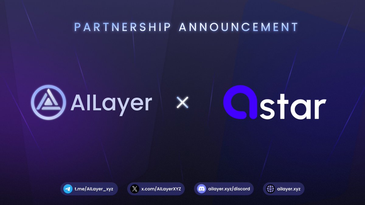 AILayerXYZ's tweet photo. 🤝 #AILayer is excited to partner with @StarProtocol_HQ!

Star Protocol is the world's first all-chain domain service, enabling seamless domain transfers and resolutions across over 50 blockchains, including Ethereum, zkSync, Linea, Arbitrum, and Optimism.

Celebrate this exciting moment with us by participating in our #giveaway!

🎁 AILayer TVL Points (worth staking 1 #BTC)
🎁 3 WL x Star Pets Genesis

How to Participate 🔽
• Follow @AILayerXYZ and @StarProtocol_HQ
• Like, RT, & Comment your EVM address
• Join AILayer's TG: https://t.co/1KWdnoasHS
• Join AILayer's DC: https://t.co/u1YhPt1VXf

🗓️ 19 July - 24 July 2024

Don't miss this exciting opportunity! ⏳

#AI #Bitcoin #Layer2