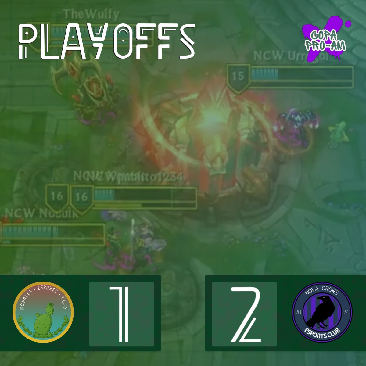 ClubNopales's tweet photo. Caemos al lower bracket en la @CopaProAm , no es el final, aún nos podemos levantar.
GG @novacrows
#FOTOSINTETICO #LOLLATAM https://t.co/43n5PCz6Qj