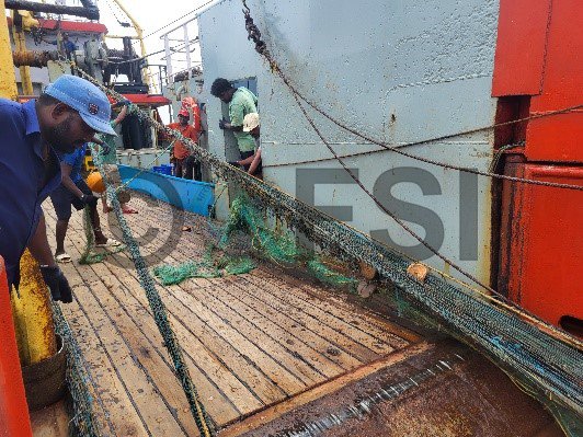 FisherySurveyOI's tweet photo. (1/4) #FSI, #Visakhapatnam BO: The abandoned lost or discarded fishing gear (#ALDFG) commonly known as ghost fishing gear adversely affect marine environment. During the month of July 2024, the survey vessel MFV #MatsyaDarshini of Fishery Survey of India (FSI), Visakhapatnam.. https://t.co/jX5ACSlaSN