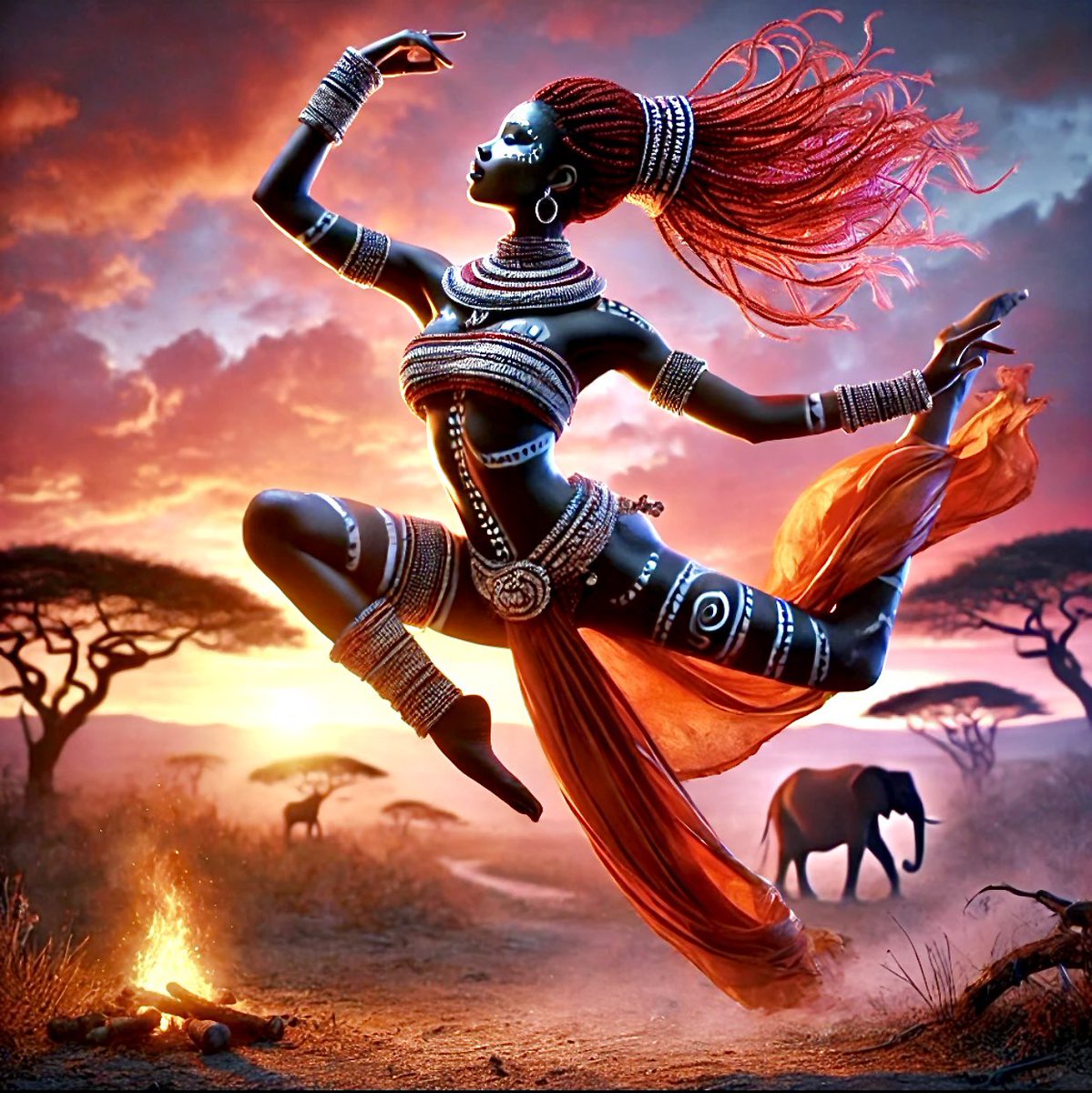 funfactstome's tweet photo. AI dancer beauty in African sunset 🌅✨ #AIArt #AICreativity #DigitalArt #FantasyArt #AIPhotography #TechArt #AIInspiration #AIWorld #VisualArt #AIArtist #DigitalBeauty #AIVisuals #AIImagination #AIWonder #AIArtLovers #AIArtGallery #AIArtCommuity https://t.co/teaJ7DPCkL