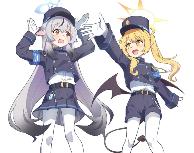 シュポガキ...?実はイレブン鉄道学園です!#春原ココナ #丹花イブキ #ブルアカ #BlueArchive 