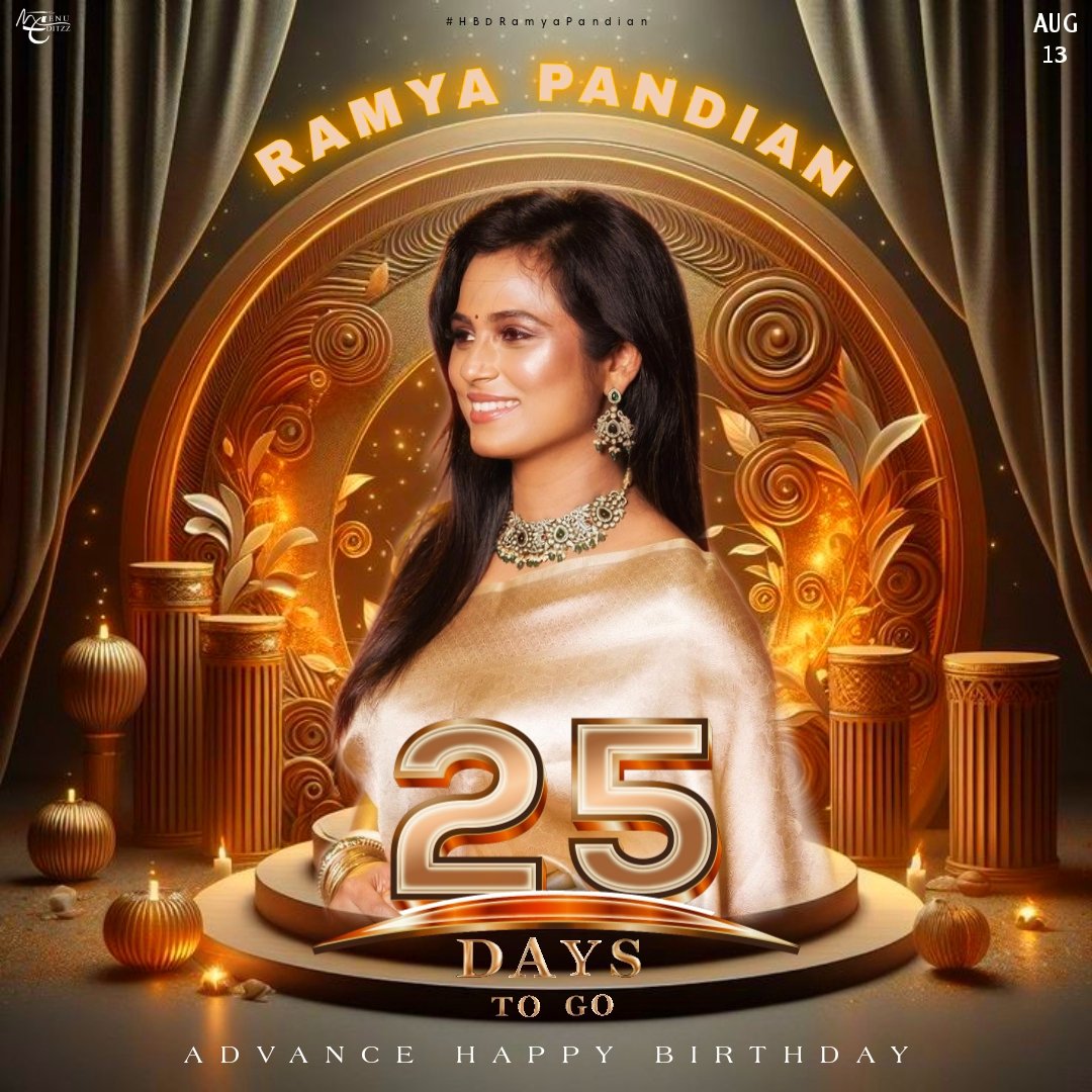 DivyaMeenu4's tweet photo. Flames may rise, Chaos may settle. True things will remain so &amp; will never fail to guide you to ur goals and thats what she believe...none other than #RamyapPandian 25 days to go For celebration 🎉

#AdvanceHBDRamyaPandian ❤️ https://t.co/bnXF0g3WME
