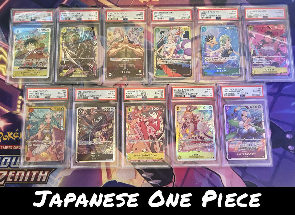 sbpennyo's tweet photo. MIXED TCG GRADED CARD SALE 🔥:
-Pokémon (ENG/JPN)
-One Piece (ENG/JPN)
-Weiss/Dragon Ball Super

Send offers ♥️ https://t.co/0ZQDga3xGl