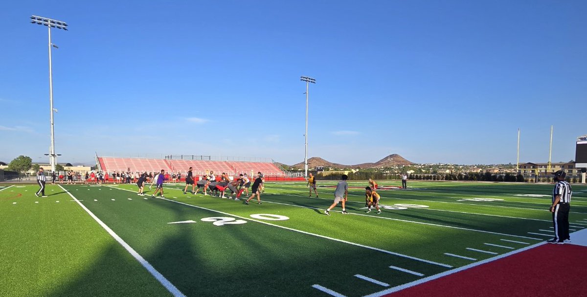 coach_mo_'s tweet photo. Great afternoon getting some development accomplished. Players, coaches &amp; officials all trying to tune up as camp and the season will be upon us soon! 
#JacDNA #soareagle
@msjcfootball https://t.co/jyVDFpy82i