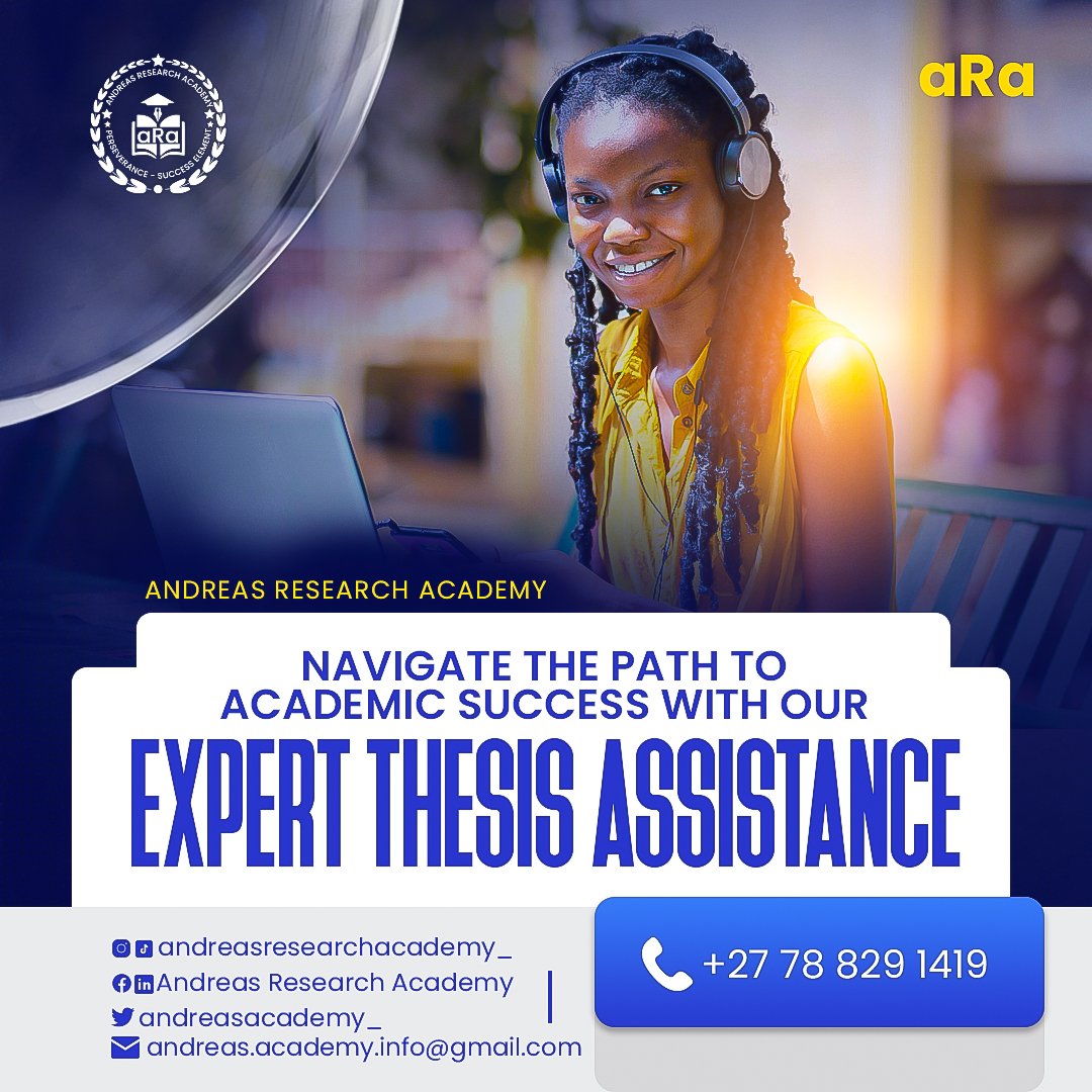 andreasacademy_'s tweet photo. Transform Your Thesis with our specialized assistance, you can elevate your thesis, ensuring it stands out and meets the highest academic standards.
Ready to craft a winning thesis? Join us.
#ThesisHelp #AcademicExcellence #AndreasResearchAcademy #GraduateSuccess #ThesisSupport https://t.co/QUHX2JVtpD
