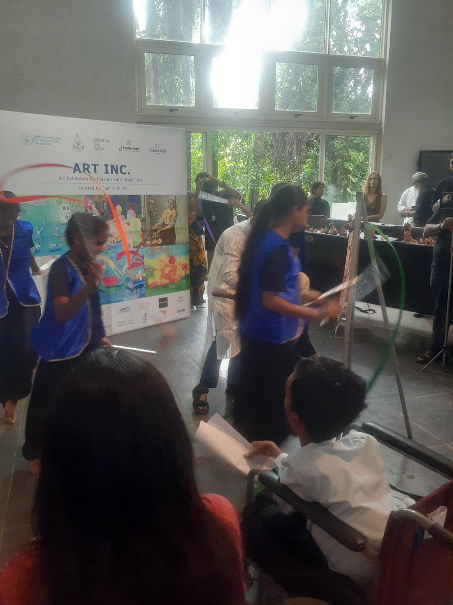 PrakashWKamatPK's tweet photo. Art Exhibition for persons with disabilities curated @SamiraSheth at Museum of Goa(MoG)  inaugurated by Goa Minist 4 Social Welfare @Subhash_phal_desai &amp; @discommgoa @grpawaskar. Organised by ART INC.&amp; @enableindia
Salute 2 @ShardaKerkar &amp; @subodhgoa 4 this inclusive initiative🙏 https://t.co/iWfgMyiq8l