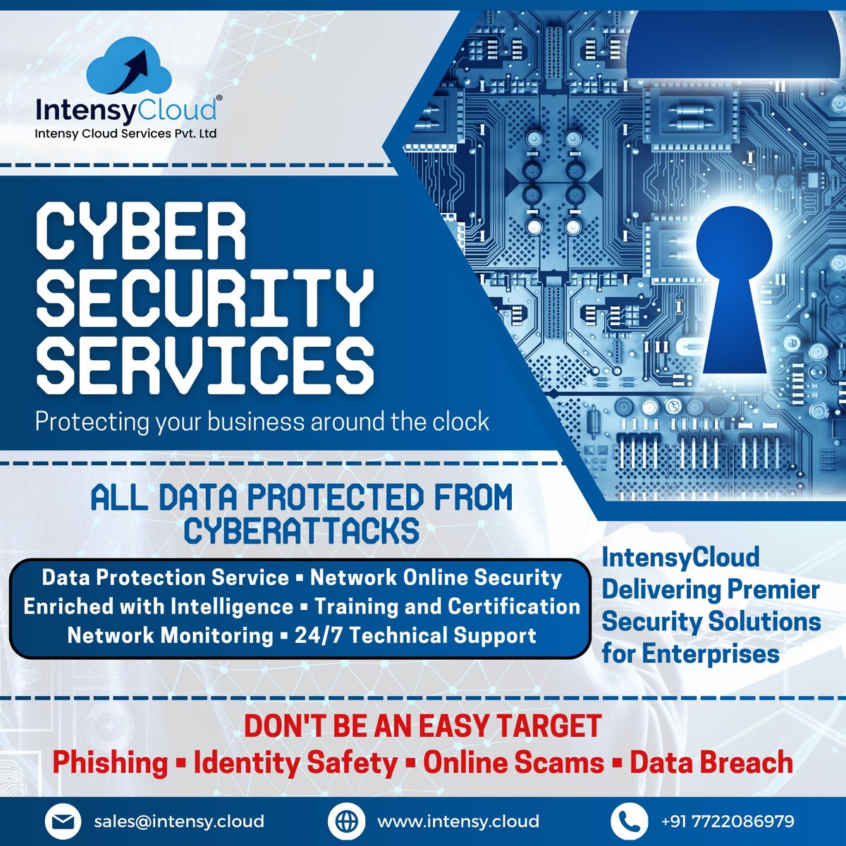 intensy_cloud's tweet image. 𝐈𝐧𝐭𝐞𝐧𝐬𝐲𝐂𝐥𝐨𝐮𝐝 𝐂𝐲𝐛𝐞𝐫 𝐒𝐞𝐜𝐮𝐫𝐢𝐭𝐲 𝐒𝐞𝐫𝐯𝐢𝐜𝐞𝐬
Protecting Your Business 24/7 from Cyber Threats. Comprehensive Data Protection and Expert Support to Keep Your Company Safe.

#cybersecurity #cyberprotection #datasecurity #ransomware #intensycloud #seo