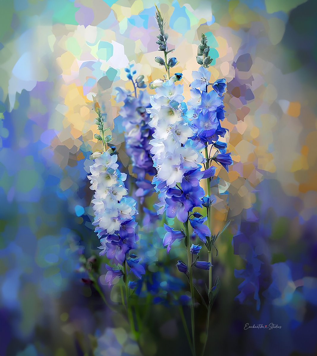 Serenity in Bloom - Enchanting Abstract. Perfect for July Birthday  by EnchantikaStudios enchantikastudios.etsy.com/listing/176429…