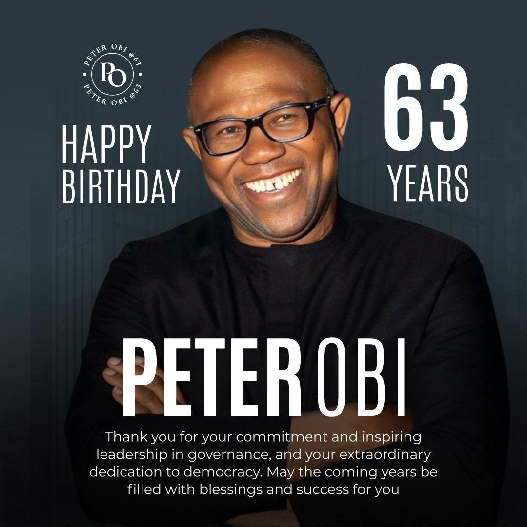 Allezamani's tweet image. Happy Birthday to the people’s president HE Peter Gregory Obi.