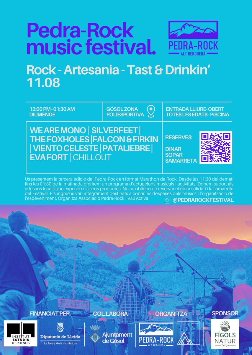 The Foxholes (@the_foxholes) on Twitter photo 3a edició del #PedraRock #Festival 🎸 en aquesta ocasió en format de marató de #Rock amb bandes com <a href="/we_are_mono/">WE ARE MONO</a> i <a href="/falconfirkin/">Falcon & Firkin</a> 🎶 via <a href="/berguedaturisme/">El Berguedà</a> elbergueda.cat/ca/pl121/agend… 3a edició del #PedraRock #Festival 🎸 en aquesta ocasió en format de marató de #Rock amb bandes com <a href="/we_are_mono/">WE ARE MONO</a> i <a href="/falconfirkin/">Falcon & Firkin</a> 🎶 via <a href="/berguedaturisme/">El Berguedà</a> elbergueda.cat/ca/pl121/agend…