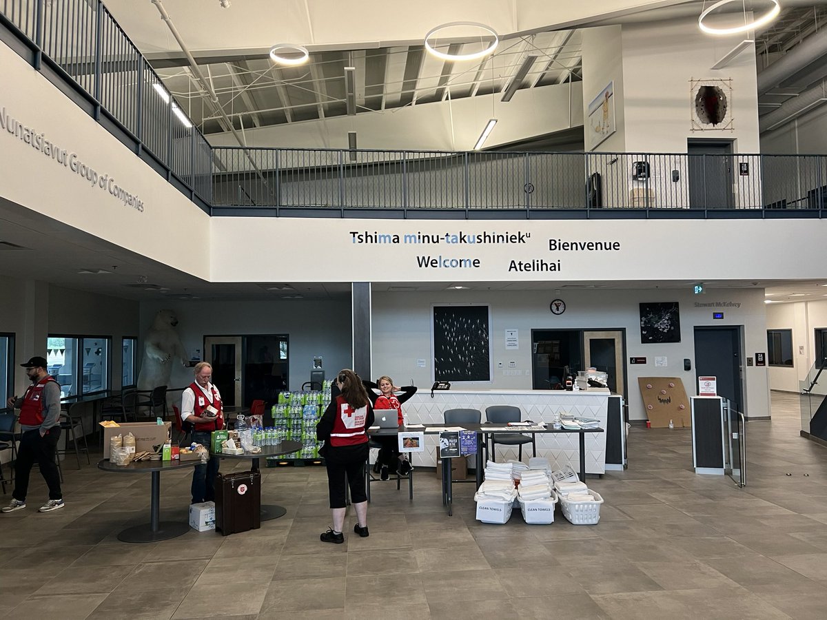 SGirouxCTV's tweet photo. I just got back from vacation in #NewfoundlandLabrador. There was something eerie about #LabradorCity being totally evacuated because of the forest fires. CL-215 can be heard flying over. Many took refuge at the #YMCA in Goose-Bay. https://t.co/HgMVcDS0hS