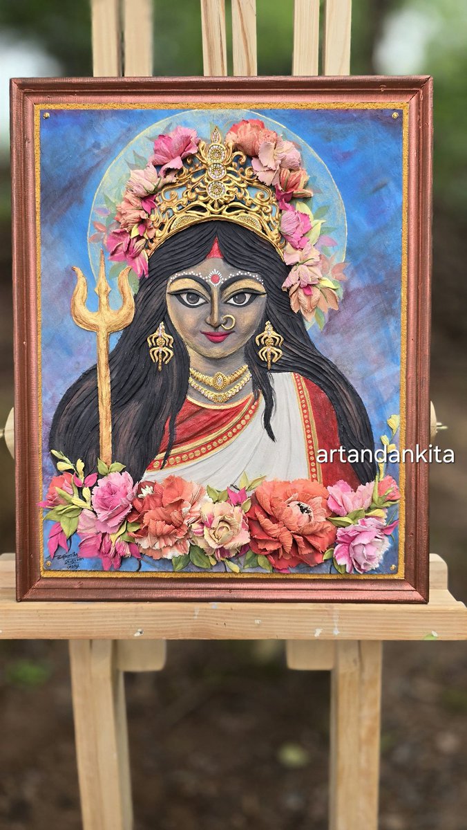 postankitajain's tweet photo. मेरी हाल ही बनाई 3D पेंटिंग, माँ दुर्गा, जो चंद्रपुर महाराष्ट्र में किसी ने अपने नए घर के लिए ख़रीदी 🙏😊❤️
(यदि आप भी कुछ बनवाना चाहें तो मैसेज कर सकते हैं) https://t.co/UQRgFMbCwf