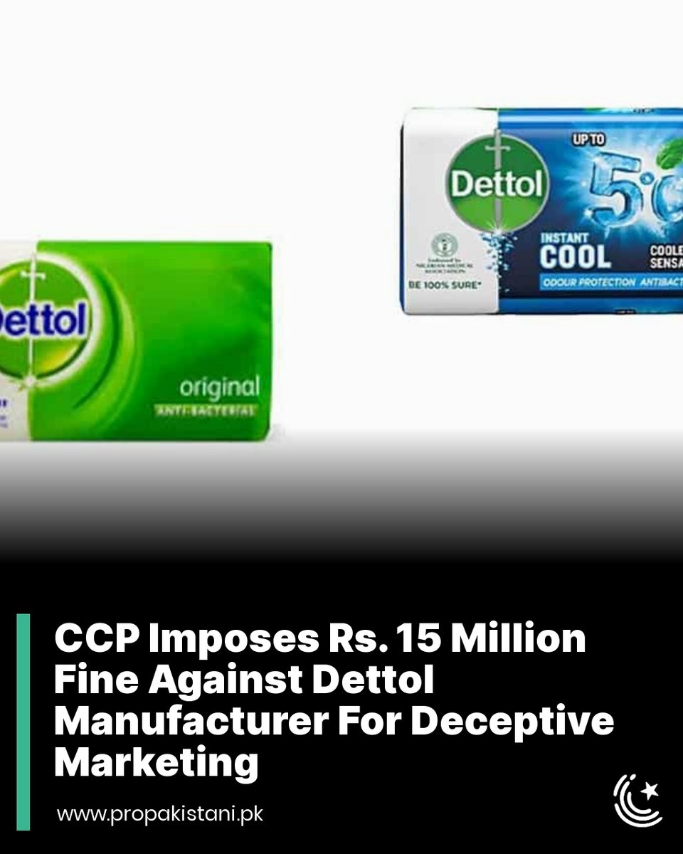 The Competition Commission of Pakistan (CCP) has imposed a penalty of Rs. 15 million against Reckitt Benckiser (RB) Pakistan for violating Section 10 of the Act of Competition Law.

Read More:  propakistani.pk/2024/07/19/ccp…