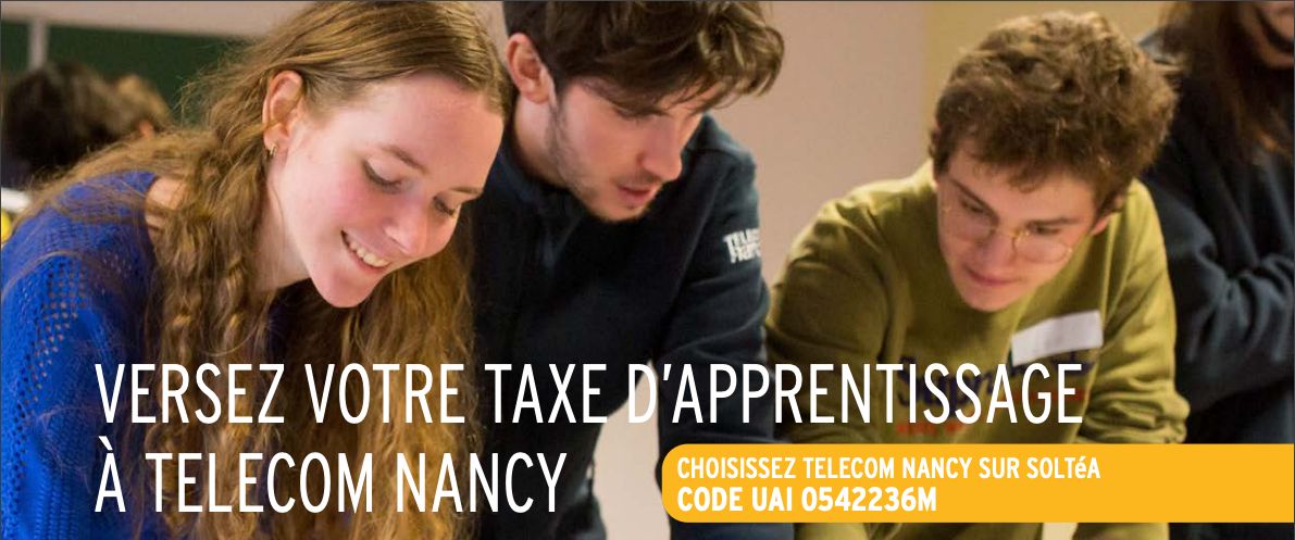 Alise_TN's tweet photo. @TELECOMNancy a besoin de l’aide de ton entreprise pour verser la taxe d’apprentissage à l’école et participer aux projets industriels de 3e année.

Plus d’informations sur :
📮 la taxe d’apprentissage : https://t.co/libgtgOR68
🚀 les projets industriels : https://t.co/kRoMHLbYli https://t.co/gQE0jHRDTI