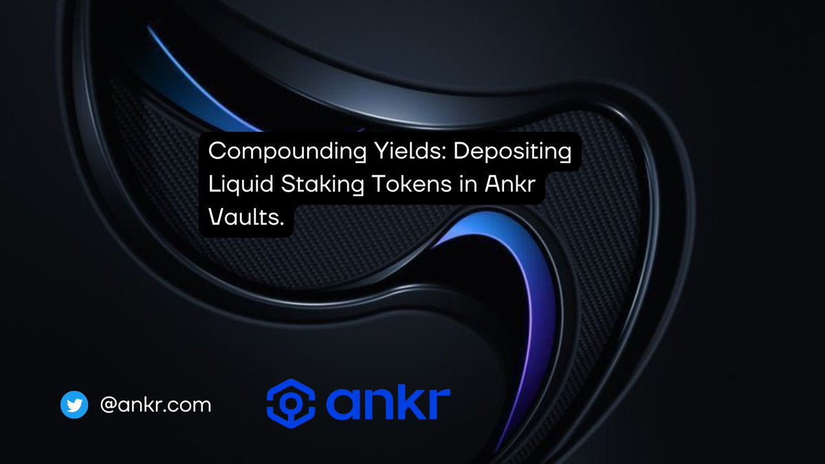 BellaCuzy's tweet photo. Deposit your liquid staking tokens in Ankr vaults to compound yields and grow your assets! #DeFi #YieldCompounding #ANKR
#infrastructure https://t.co/XL8pXOd7ps