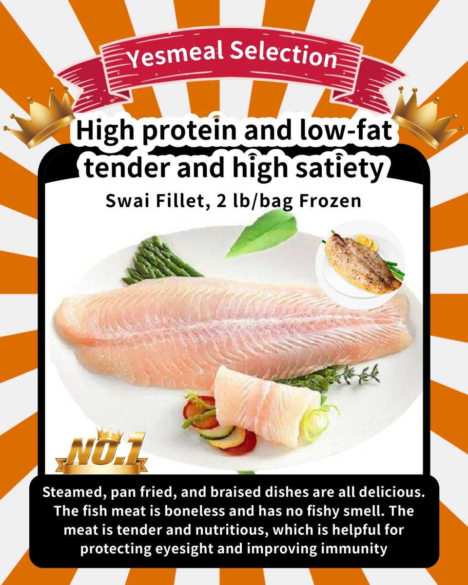 YesmealOfficial's tweet photo. This Week's Yesmeal Selection - High protein SwaiFillet 🐟
🌟 Every bag of Yesmeal's popular flounder fillets is carefully selected for premium protein and a tender, smooth texture.
🍲 Flounder fillets offer a variety of cooking methods
#Yesmeal #FeaturedItem #SwaiFillet https://t.co/fsAXJv2XiQ