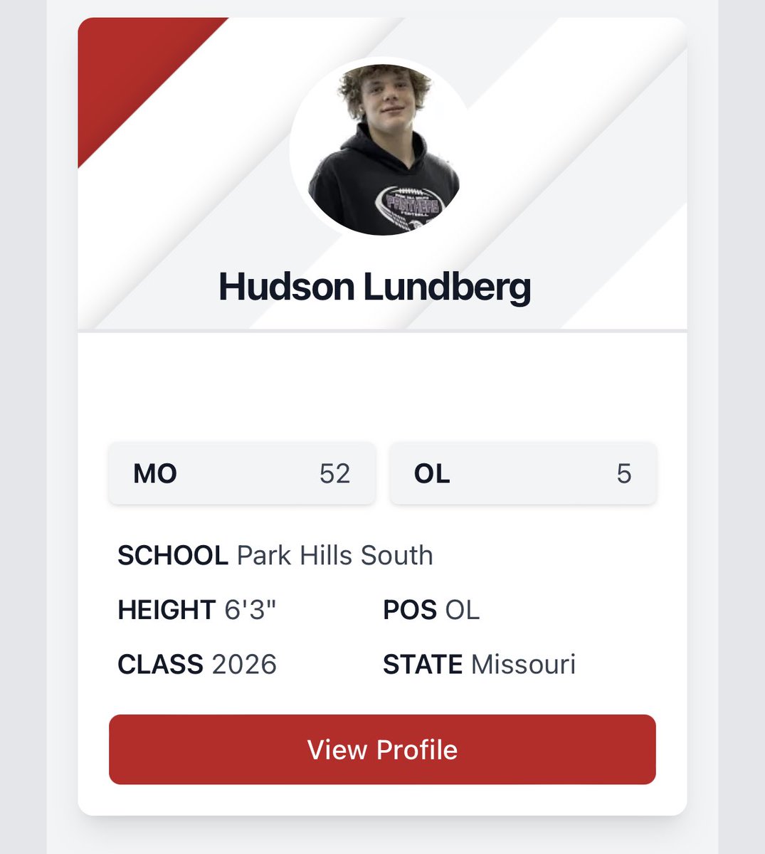 Hudson Lundberg ‘26 (@hudson_lundberg) on Twitter photo #5 OL in MO and climbing. Let’s goooo!!
<a href="/PHSPantherFB/">Park Hill South FB</a>
<a href="/Coachponcy58/">Justin Poncy</a>
<a href="/CoachBigReff/">Dustin Reffitt</a>
<a href="/PrepRedzone/">Prep Redzone 🏈</a>
<a href="/PrepRedzoneMO/">Prep Redzone Missouri</a> #5 OL in MO and climbing. Let’s goooo!!
<a href="/PHSPantherFB/">Park Hill South FB</a>
<a href="/Coachponcy58/">Justin Poncy</a>
<a href="/CoachBigReff/">Dustin Reffitt</a>
<a href="/PrepRedzone/">Prep Redzone 🏈</a>
<a href="/PrepRedzoneMO/">Prep Redzone Missouri</a>