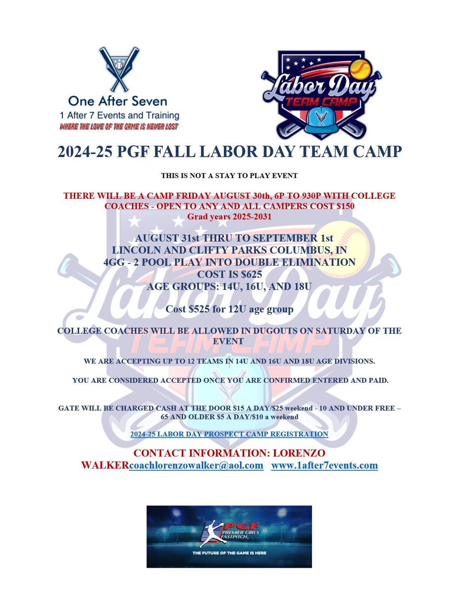 It's never too early to make Labor Day plans! Come play some softball with us this fall at the Labor Day Tournament!

Sign up through the link in our bio