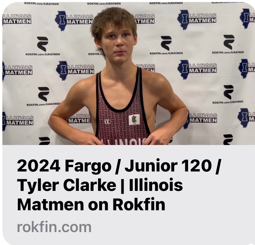 Glenwood Titan Wrestler Tyler Clarke will represent Team Illinois tomorrow in Greco at the 2024 U.S. Marine Corps Junior &amp; 16U Nationals <a href="/_TylerClarke/">Tyler Clarke</a> <a href="/SJRsports/">SJ-R Sports</a> <a href="/Sportsradio1450/">Sportsradio1450</a> <a href="/ChathamClarion/">Chatham Clarion</a> <a href="/GlenwoodSC/">Glenwood Titans Strength and Conditioning</a> <a href="/BCSD5_Athletics/">Glenwood Athletics</a> <a href="/Jbrunz22/">Jbrunz</a>
<a href="/GpaulStraube/">GPaul Straube</a>
<a href="/Coach_Kuntz67/">Bradley Kuntz</a> #fargo