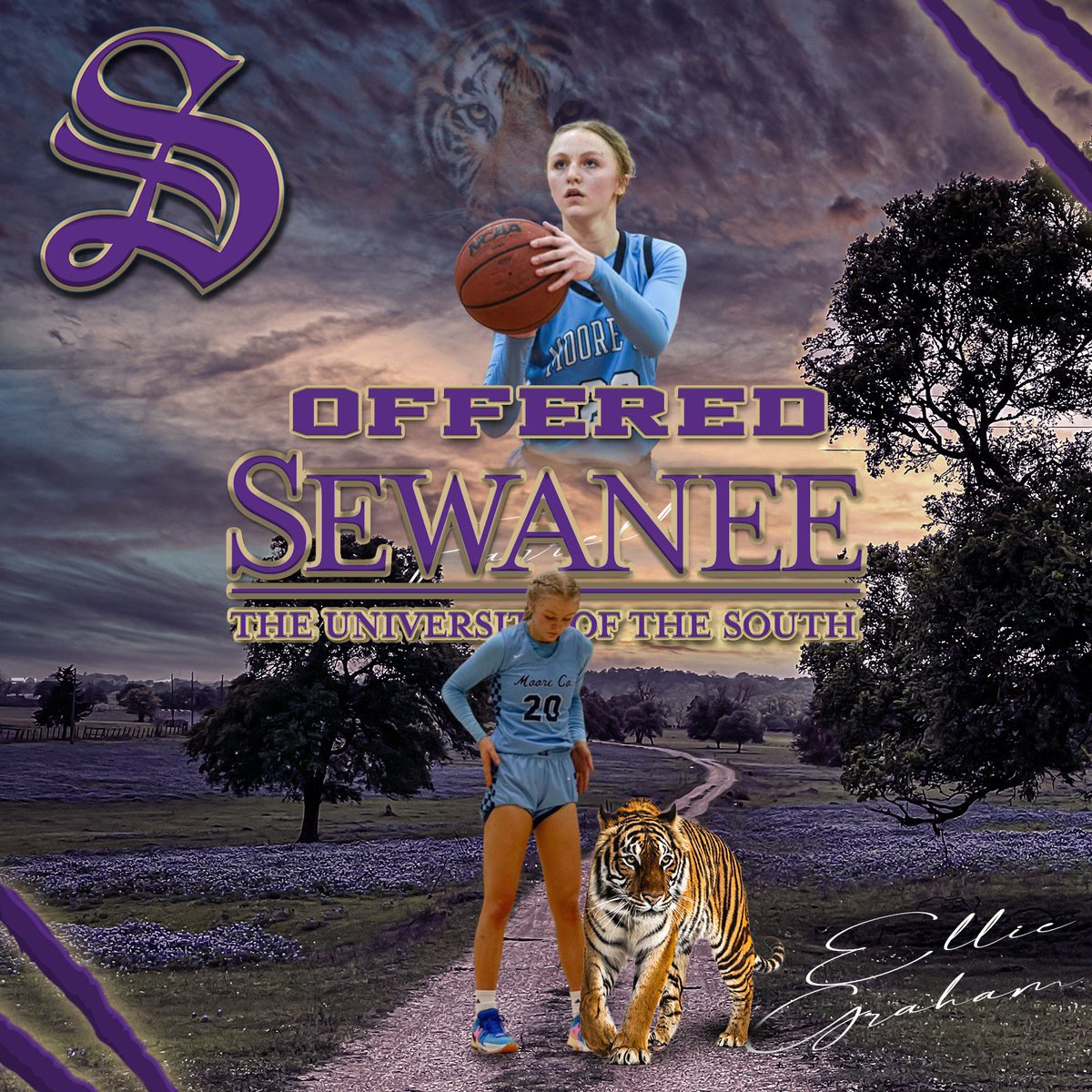 Ellie Graham (@ellie_graham07) on Twitter photo I'm very excited to announce after a great call with <a href="/Coach_Jay32/">Jaylynn Stewart</a>
I have received an Offer from <a href="/SewaneeWBB/">Sewanee Womenโs Basketball</a>.
Thank you for believing in me and watching me play! I can't wait to meet and tour campus.
Go Lady Tigers! <a href="/shalaf17/">@shalaf</a> <a href="/neves_25/">Chad Ferrell</a> <a href="/TnTopgun/">TNTOPGUNBasketball</a> <a href="/MooreNetwork/">Moore County Sports Network</a> <a href="/tlownsdale/">Tim Lownsdale</a> I'm very excited to announce after a great call with <a href="/Coach_Jay32/">Jaylynn Stewart</a>
I have received an Offer from <a href="/SewaneeWBB/">Sewanee Womenโs Basketball</a>.
Thank you for believing in me and watching me play! I can't wait to meet and tour campus.
Go Lady Tigers! <a href="/shalaf17/">@shalaf</a> <a href="/neves_25/">Chad Ferrell</a> <a href="/TnTopgun/">TNTOPGUNBasketball</a> <a href="/MooreNetwork/">Moore County Sports Network</a> <a href="/tlownsdale/">Tim Lownsdale</a>