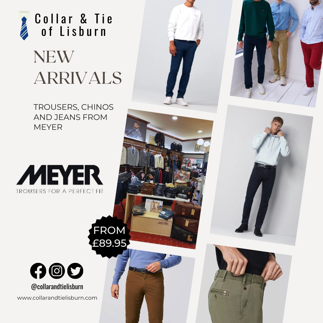 ✨🚨New Arrivals🚨✨

Lots of brand new arrivals from Meyer for Autumn / Winter 2024 season have dropped early and are available in-store now!👖Get in early and be the trendsetter! 😀

📍 Collar &amp; Tie Menswear, 2 Railway Street, Lisburn
➡️ collarandtielisburn.com