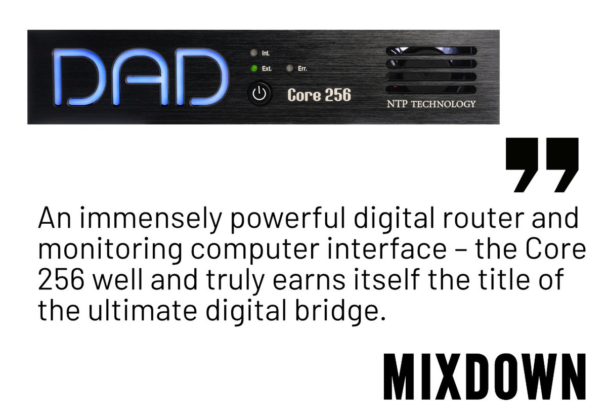 DigitalAudioDK's tweet photo. "Based on the physical connectivity alone, Core 256 is purpose built with flexibility in mind."
(Mixdown Magazine)

Learn more about Core 256: https://t.co/oIU1aPCoQT

#digitalaudiodenmark #proaudio #professionalaudio #postproduction #dantespokenhere #dadthundercore #dadcore256 https://t.co/mQQDJ0wqwZ