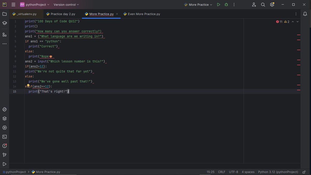 _incredibleJOSH's tweet image. Have you ever wondered how many seconds in a year? Look no further, I wrote a program to save you all that calculation! (Day 11)
Also I had my first taste of debugging (Day 12)
Day 11 &amp;amp; 12 of #Replit100DaysOfCode #100DaysOfCode.