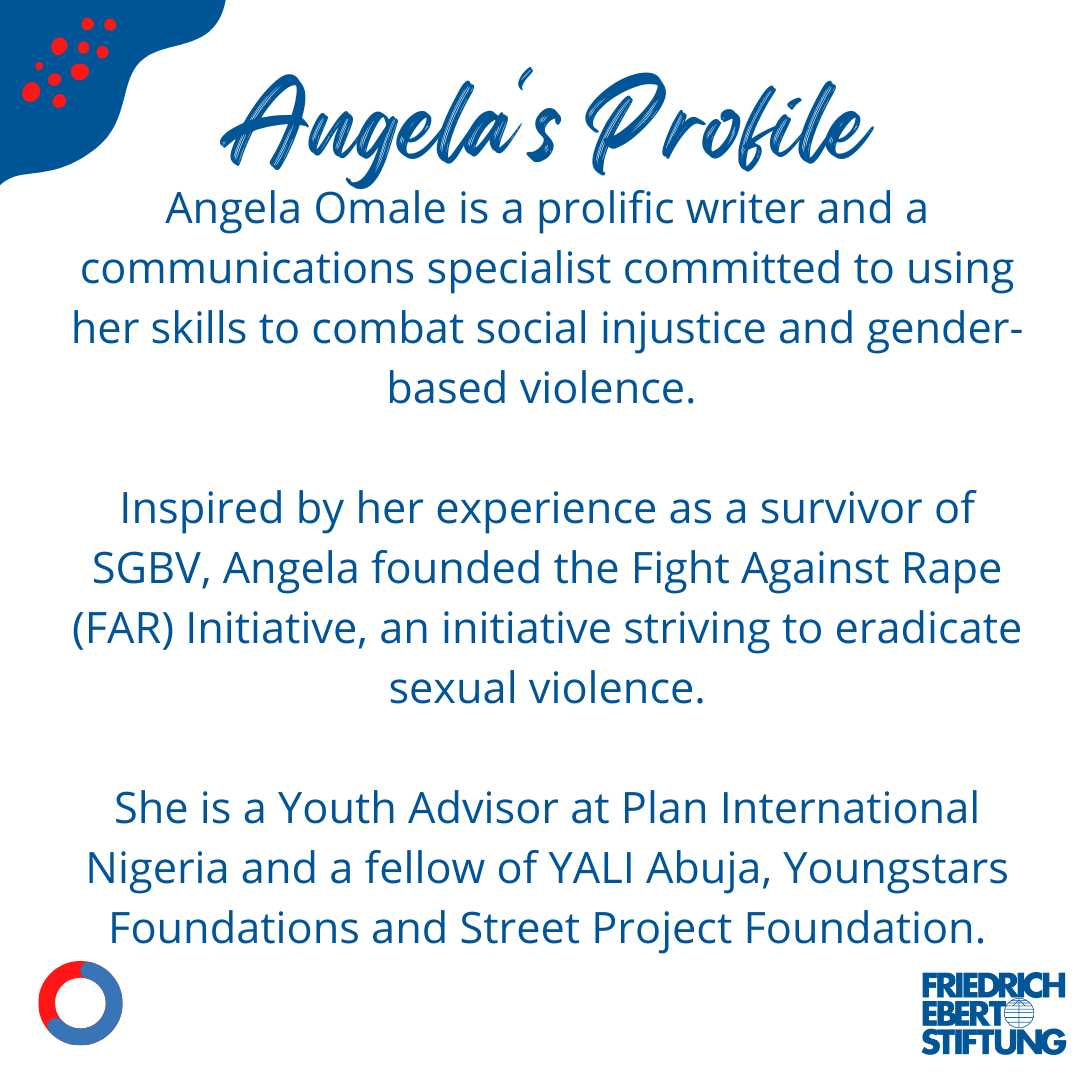 #FriedrichEbertStiftung #YouthofNigeria Profile of the Week
Name: Angela Omale

<a href="/iam_angiewrites/">Omale Angela</a> is a member of the 7th Cohort of the Open Minds Young Voices (OMYV)_Youth Activists Programme by #FriedrichEbertStiftung Nigeria

#omyv2024 #OMYV #DidYouKnow #youthactivism #Youth