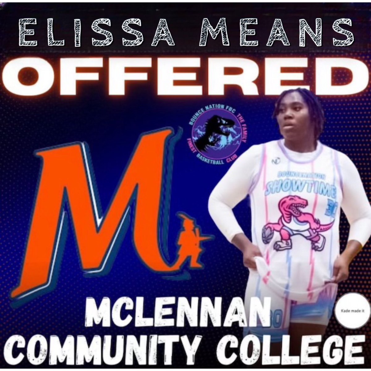 theonlylis's tweet photo. I am blessed to have received an offer from @McLennanSports

@Bouncenation_J 
@OlaGirlsBB https://t.co/2MoO2rz1Fz