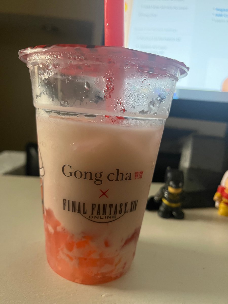 Knight_to_f3's tweet photo. Got some some boba today👀👀👀 #FFXIV #ff14 #GongCha #boba #collab https://t.co/KhEkSEIU5c