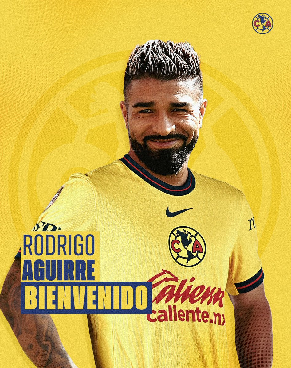 ClubAmerica's tweet photo. ¡Bienvenido al Club América, Rodrigo Aguirre! 💙💛 https://t.co/K6VZSHJC9F