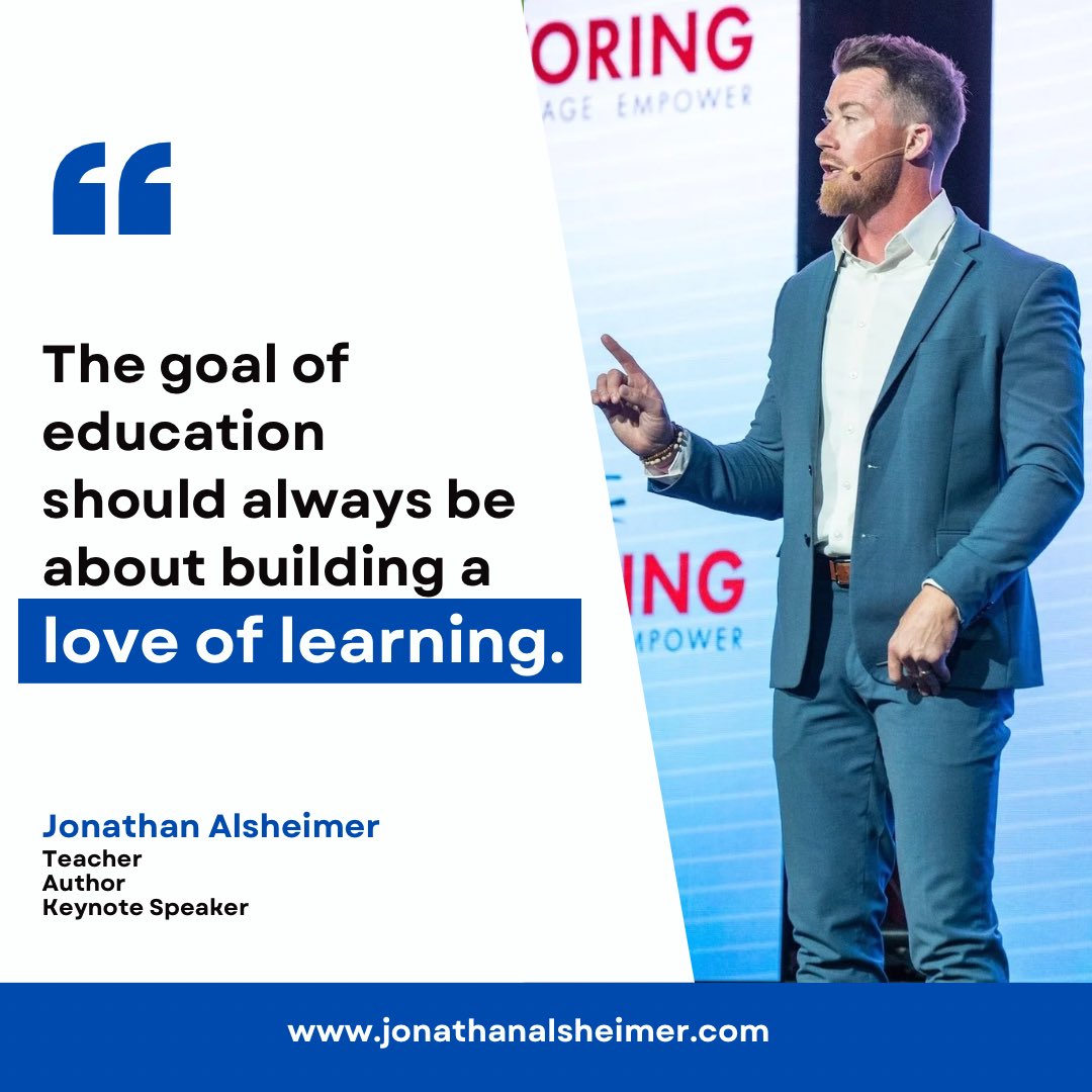 The goal of education ❤️ should always be about “building a LOVE of learning 🙌